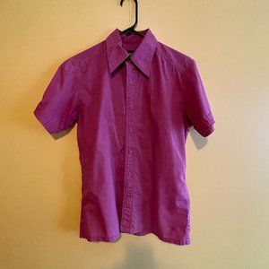 G-Star Short Sleeve Coral Red Button Down Size Small